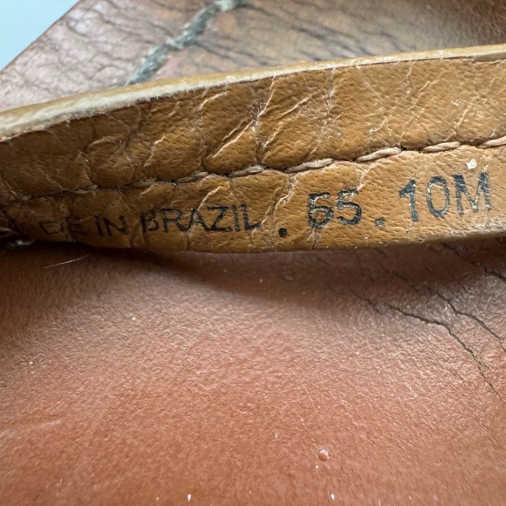 Elegant Tory Burch Miller Logo Tan Leather Sandals - Picture 8 of 8